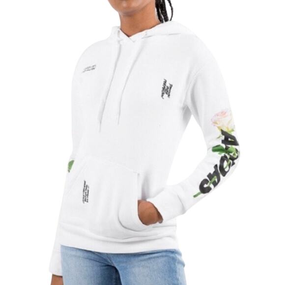 Adidas Women’s Evolution is Revolution White Floral Pullover Hoodie Size Small - Picture 1 of 16